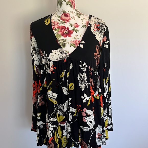 Free People Bella Floral Tunic Top/ Mini Dress - Picture 7 of 14